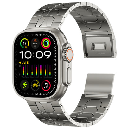 ACESTAR 100% Pure Titanium Band Compatible with Apple Watch Ultra / Ultra2 Band 49mm, Ti01 Pro/22mm Wide/Titanium