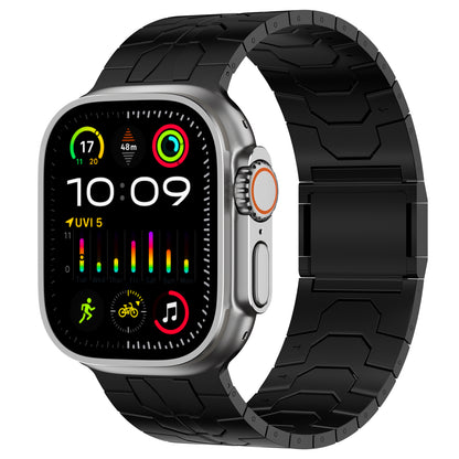 ACESTAR 100% Pure Titanium Band Compatible with Apple Watch Ultra / Ultra2 Band 49mm, Ti01 Pro/22mm Wide/Black