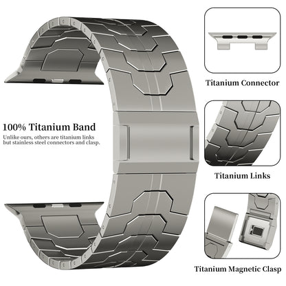 ACESTAR 100% Pure Titanium Band Compatible with Apple Watch Ultra / Ultra2 Band 49mm, Ti01 Pro/22mm Wide/Titanium